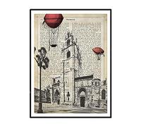 Nacnic Lámina Ciudad de PALENCIA con la Historia DE PALENCIA. Poster tamaño A4 Impreso en Papel