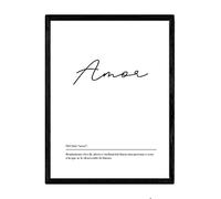 Nacnic Lámina con la definición de la palabra Amor en tamaño A3 sin marco con Fondo Blanco nórdico