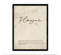 Nacnic Lámina con la definición de la palabra Hogar en tamaño A4 sin marco con Fondo Vintage