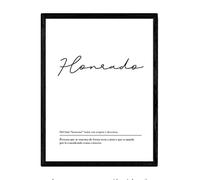 Nacnic Lámina con la definición de la palabra Honrado en tamaño A4 sin marco con fondo Blanco nórdico