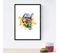 Nacnic Lámina con mensajes felices coloridos.Poster 'Solo Buena Onda' para enmarcar. Tamaño A4 sin marco