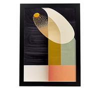 Nacnic Lámina en Estilo Abstracto Orbe. Llamativas y modernas Ilustraciones artísticas a todo color para el Diseño y Decoración de Interiores. A3.