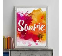 Nacnic Lámina enmarcada Sonrie Laminas felices para pared. Laminas estilo happy. Láminas enmarcadas con imágenes alegres. Regalo inolvidable para una amiga. Con marco