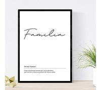 Nacnic Lámina Palabra Familia Lámina nordicas blanco y negro. Poster 250 gr y tintas Tamaño A3 Sin marco