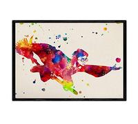 Nacnic Lámina para enmarcar Harry Potter. Poster estilo acuarela. Lamina con imágenes de la película Harry Potter. Papel 250 gramos alta calidad, tamaño A3 con marco