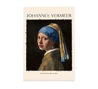 Nacnic Lámina poster de Chica con un arete de perlas Cuadros decorativos para tu salón, dormitorio, hogar. Estampados de arte de pared. Impresiones de pared estética inspiradas en Johannes Vermeer A3