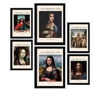 Nacnic Lámina poster de Da Vinci. Galería del pintor. Cuadros decorativos para tu salón, dormitorio, hogar. Estampados de arte de pared. Tamaños A4 y A3