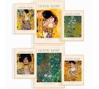 Nacnic Lámina poster de Klimt 1. Galería del pintor. Cuadros decorativos para tu salón, dormitorio, hogar. Estampados de arte de pared. Tamaños A4 y A3