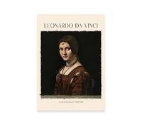 Nacnic Lámina poster de La Belle Ferronniere Cuadros decorativos para tu salón, dormitorio, hogar. Estampados de arte de pared. Impresiones de pared estética inspiradas en Leonardo da Vinci A4