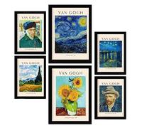 Nacnic Lámina poster de Van Gogh. Galería del pintor. Cuadros decorativos para tu salón, dormitorio, hogar. Estampados de arte de pared. Tamaños A4 y A3