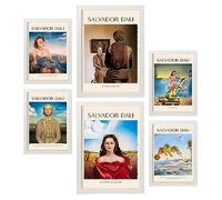 Nacnic Lámina poster set 6 de Salvador Dali 2 Colección de obras de arte, Cuadros decorativos para tu salón, dormitorio, hogar. Estampados de arte de pared. A4 y A3 con Blanco Marcos