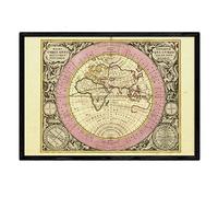 Nacnic Láminas con Mapa astronomico Antiguo. Poster de Mapa astrologico en tamaño A3 con Marco