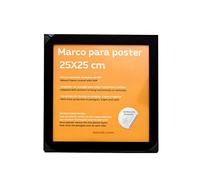 Nacnic - Marco de Madera MDF Negro y Vidrio Acrílico | Protección y Expositor de Fotografías, Láminas, Pósters, Cuadros y Decoración para Salón, Dormitorio u Oficina | 25x25 cm