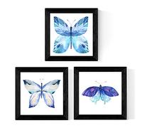 Nacnic Pack de 3 láminas de Mariposas. Tamaño 25x25