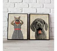 Nacnic PACK de láminas para enmarcar ANIMALES BURLONES. Posters con imágenes de animales. Decoración de hogar. Papel 250 gramos.