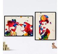 Nacnic Pack de láminas para enmarcar Casablanca para Charlie. Posters Estilo Acuarela. Decoración de hogar. Láminas para enmarcar. Papel 250 Gramos