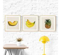 Nacnic PACK de láminas para enmarcar EL PODER DEL POTASIO. Posters cuadrados con imágenes de frutas. Decoración de hogar. Láminas para enmarcar. Papel 250 gr.