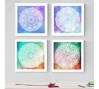 Nacnic PACK de láminas para enmarcar VERDAD. Posters cuadrados con imágenes de mandalas. Decoración de hogar. Láminas para enmarcar. Papel 250 gr.