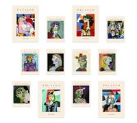 Nacnic Picasso 2: Colección de famoso pintor - Conjunto de 12 impresiones (4 A3, 8 A4) - Obra maestra sin marco en colores vibrantes. Impresiones de arte de pared, póster, decoración de pared.