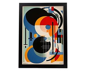 Nacnic Póster BAUHAUS por Herbert Bayer Marco Negro A3