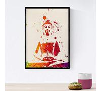 Nacnic Poster Buddha con motivo acquerello. Mix di fogli con stile acquerello per decorazione d'interni, formato A4 con cornice
