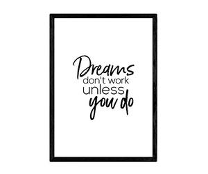 Nacnic Poster con Frase inspiracional. Lámina de decoración 'Sueños' con Frases motivadoras y llenas de energia. Tamaño A3