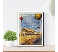 Nacnic Poster de Albacete. Láminas de Ciudades españolas con definiciones. Decoración de Interiores para españoles. Tamaño A4