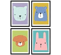Nacnic Poster de Animales infantiles. Lámina de animales para niños. Tamaño A3 con marco