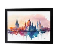 Nacnic Poster de Budapest en Estilo Acuarela. Ilustraciones a Todo Color de Ciudades y Monumentos del Mundo. Diseño Moderno y Decoración de Interiores. A4