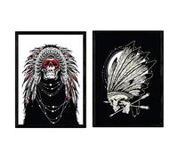 Nacnic Poster de Chaman flechas. Lámina decorativa de diseño. Tamaño A4