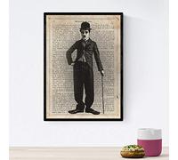 Nacnic Poster de Charles Chaplin. Láminas de personajes importantes. Posters de músicos, actores, inventores, exploradores, ... Tamaño A4