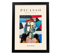 Nacnic Póster de Colección Picasso 39. Ilustraciones en estilo Exhibición de Arte Surrealismo y Cubismo para la decoración de interiores. Tamaño A3, con marco negro.