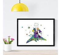 Nacnic Poster de El principito estilo acuarela. Mix de láminas con estilo acuarela para decoración de interiores. Tamaño A4 con marco