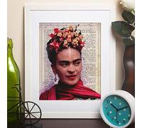 Nacnic Poster de Frida Kahlo. Láminas de personajes importantes. Posters de músicos, actores, inventores, exploradores, ... Tamaño A4