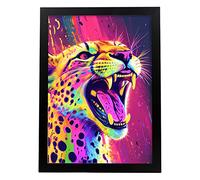 Nacnic Poster de Guepardo Estilo Retrato. Coloridas Ilustraciones de Animales en Acuarela. Impresiones artísticas para la Decoración y Diseño de Interiores. Modelo 1, A3
