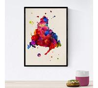 Nacnic Poster de Madrid. Láminas e ilustraciones de ciudades, comunidades, y mapas de España. Tamaño A4 con marco