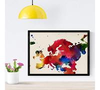 Nacnic Poster de Mapa Europa. Láminas e ilustraciones de ciudades, comunidades, y mapas de España. Tamaño A4