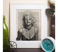 Nacnic Poster de Marilyn Monroe posando. Láminas de Personajes Importantes. Posters de músicos, actores, inventores, exploradores, ... Tamaño A4 con Marco