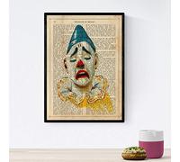 Nacnic Poster de Payasos. Lámina Paul Clown con imágenes de Payasos y circos. Láminas del Circo para pequeños. Tamaño A4