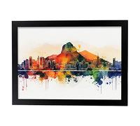 Nacnic Poster de Rio de Janeiro en Estilo Acuarela. Ilustraciones a Todo Color de Ciudades y Monumentos del Mundo. Diseño Moderno y Decoración de Interiores. Modelo 3, A4