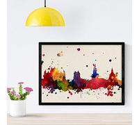 Nacnic Poster de Vitoria. Láminas e ilustraciones de ciudades, comunidades, y mapas de España. Tamaño A4