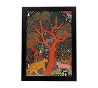 Nacnic Poster de Yayoi Kusama Animales An Marco Negro A4