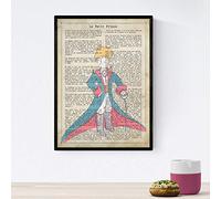 Nacnic Poster del principito para niños pequeños. Lámina de Principito con capa con definiciones. Posters de cuentos e ilustraciones para niños. Tamaño A4 con marco