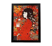 Nacnic Póster detallado Yayoi Kusama Marco Negro A4