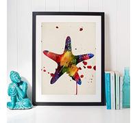 Nacnic Poster Starfish con disegno ad acquerello. Mescolare con i fogli di stile acquerello per la decorazione d'interni. formato A4