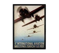 Nacnic Poster vintage de Aviones de guerra. Láminas para decorar interiores con imágenes vintage y de publicidad antigua. Cuadros decoración retro. Tamaño A3 con marco