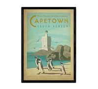 Nacnic Poster Vintage de Ciudad del Cabo. Láminas para Decorar Interiores con imágenes Vintage y de Publicidad Antigua. Cuadros decoración Retro. Tamaño A3