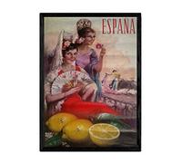 Nacnic Poster vintage de España. Láminas para decorar interiores con imágenes vintage y de publicidad antigua. Cuadros decoración retro. Tamaño A4 con marco