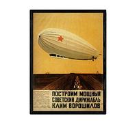 Nacnic Poster vintage de Globo Ruso. Láminas para decorar interiores con imágenes vintage y de publicidad antigua. Cuadros decoración retro. Tamaño A3