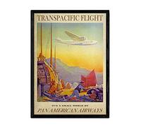 Nacnic Poster Vintage de Pan-American Airways. Láminas para Decorar Interiores con imágenes Vintage y de Publicidad Antigua. Cuadros decoración Retro. Tamaño A3
